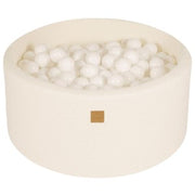 MeowBaby Boucle Round White Ball Pit