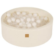 MeowBaby Boucle Round White Ball Pit