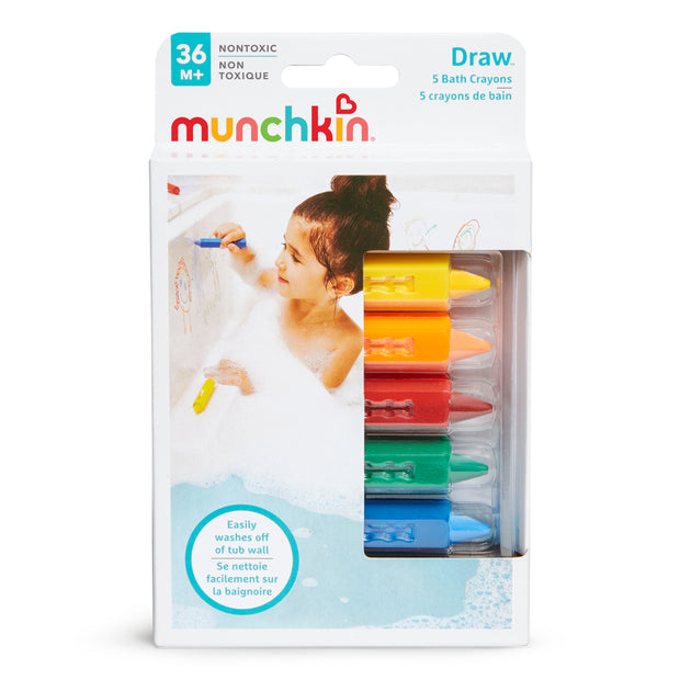 Munchkin Draw Bath Crayons - Set of 5 - MumCart