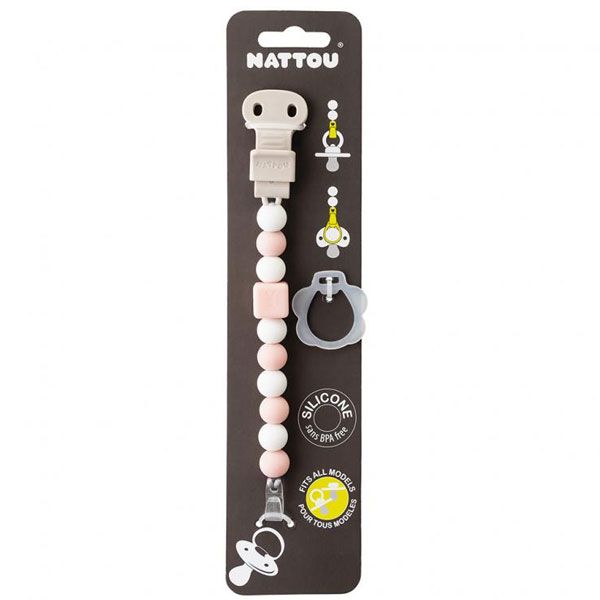 Nattou Pacifinder Clips – Stone - MumCart